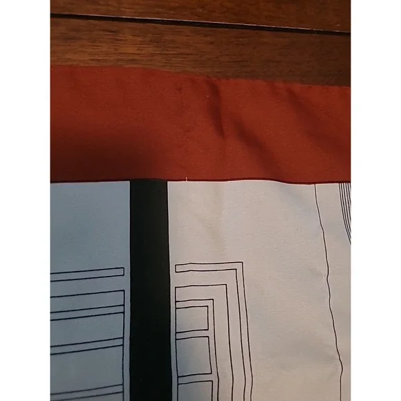 Vintage FIORINI Womens Scarf Brown Black Cream 30 Inch - Picture 7 of 8